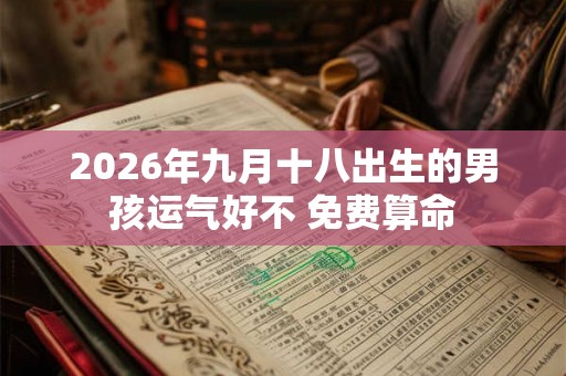 2026年九月十八出生的男孩运气好不 免费算命