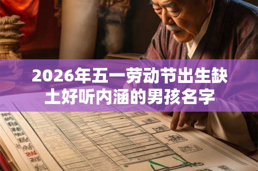 2026年五一劳动节出生缺土好听内涵的男孩名字