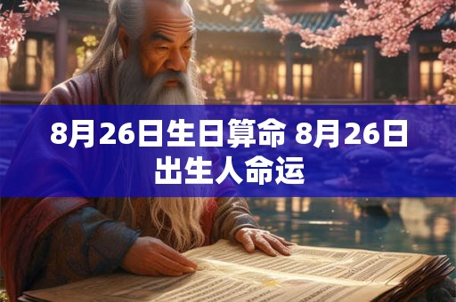 8月26日生日算命 8月26日出生人命运