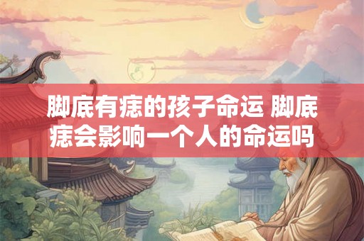 脚底有痣的孩子命运 脚底痣会影响一个人的命运吗