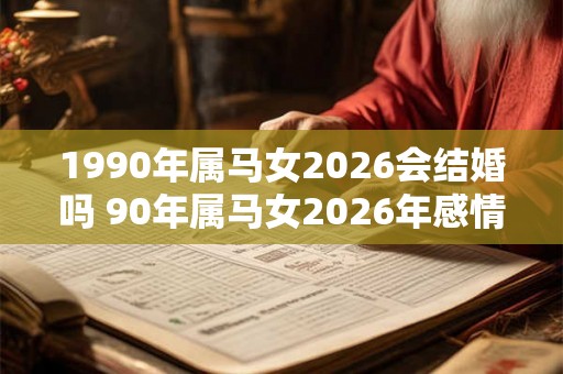 1990年属马女2026会结婚吗 90年属马女2026年感情运势如何