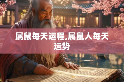 属鼠每天运程,属鼠人每天运势