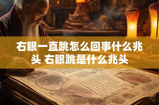 右眼一直跳怎么回事什么兆头 右眼跳是什么兆头