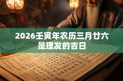2026壬寅年农历三月廿六是理发的吉日