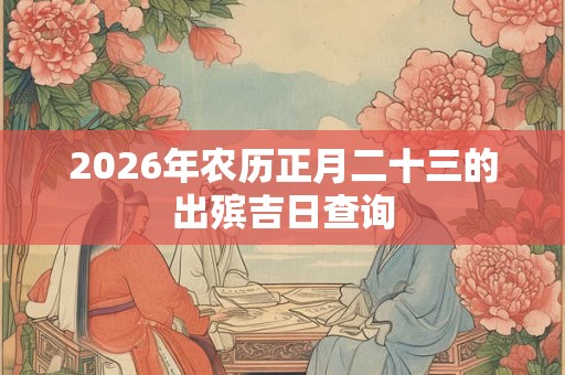 2026年农历正月二十三的出殡吉日查询