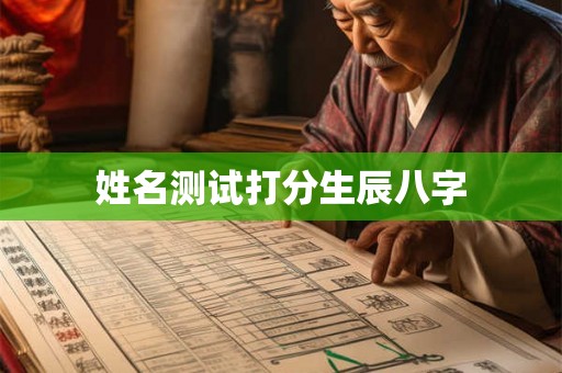 姓名测试打分生辰八字