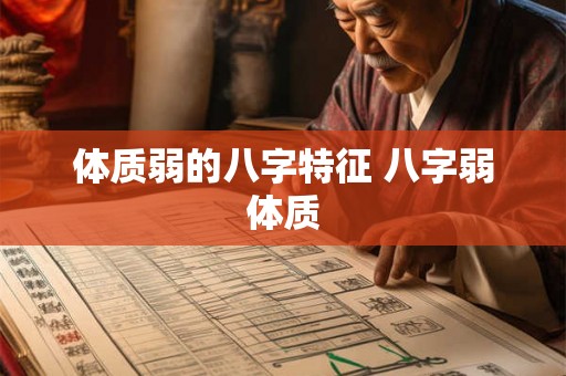 体质弱的八字特征 八字弱体质