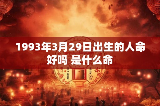 1993年3月29日出生的人命好吗 是什么命