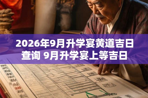 2026年9月升学宴黄道吉日查询 9月升学宴上等吉日 2026年9月升学宴黄道吉日查询 9月升学宴上等吉日