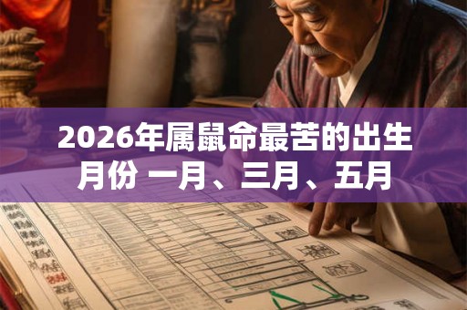 2026年属鼠命最苦的出生月份 一月、三月、五月