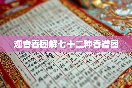 观音香图解七十二种香谱图 观音香图解七十二种香谱图