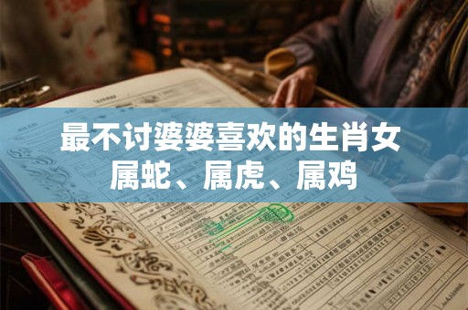 最不讨婆婆喜欢的生肖女 属蛇、属虎、属鸡 最不讨婆婆喜欢的生肖女 属蛇、属虎、属鸡