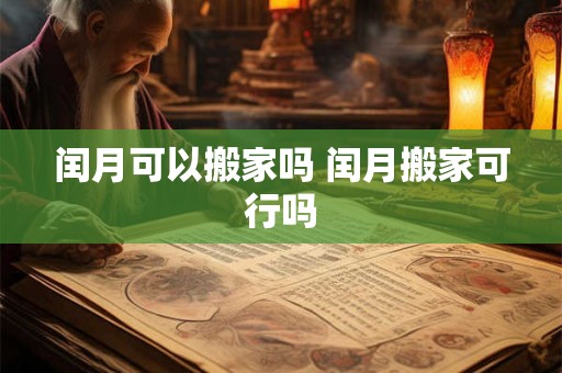 闰月可以搬家吗 闰月搬家可行吗