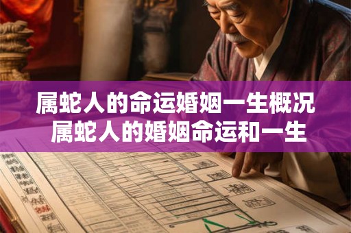 属蛇人的命运婚姻一生概况 属蛇人的婚姻命运和一生走势有何概述