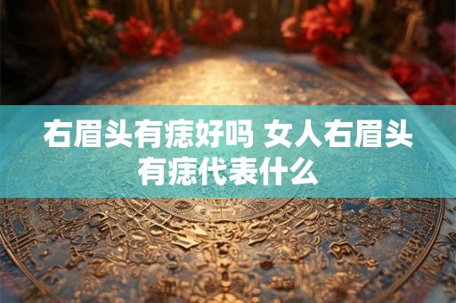 右眉头有痣好吗 女人右眉头有痣代表什么 右眉头有痣好吗 女人右眉头有痣代表什么