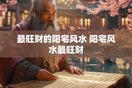 最旺财的阳宅风水 阳宅风水最旺财