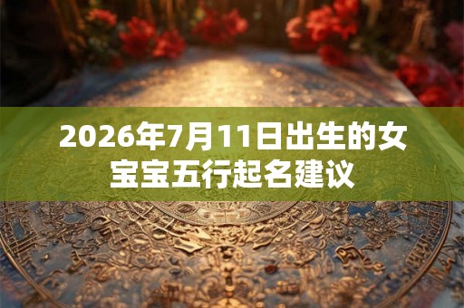 2026年7月11日出生的女宝宝五行起名建议