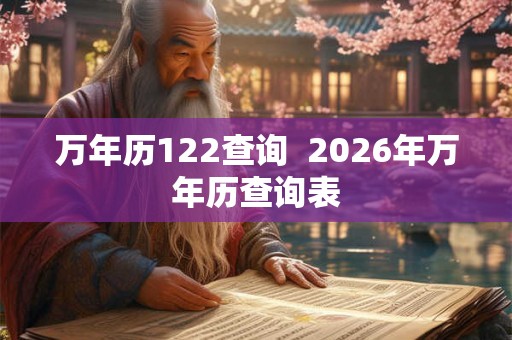 万年历122查询  2026年万年历查询表
