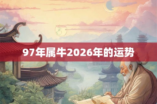 97年属牛2026年的运势
