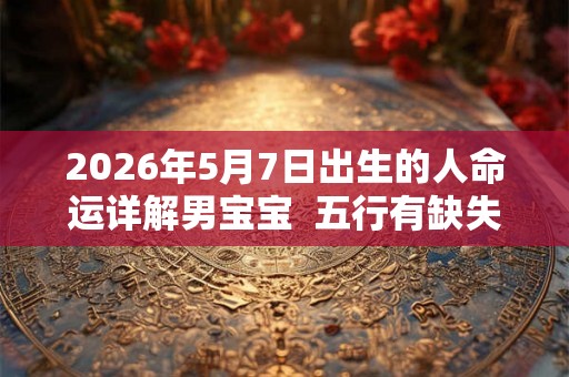 2026年5月7日出生的人命运详解男宝宝  五行有缺失吗
