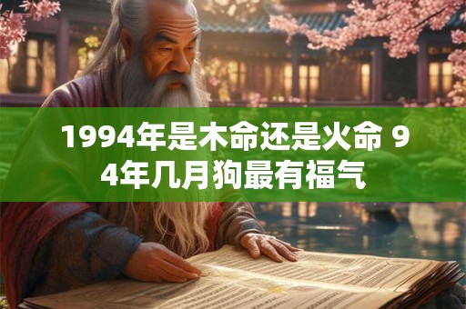 1994年是木命还是火命 94年几月狗最有福气