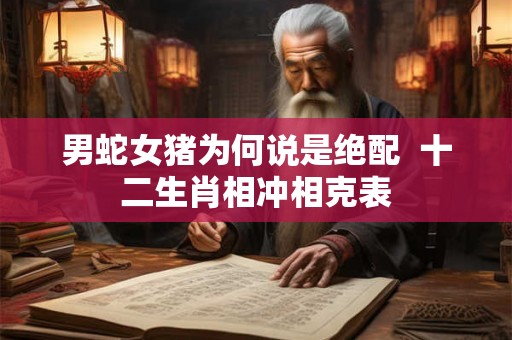 男蛇女猪为何说是绝配  十二生肖相冲相克表