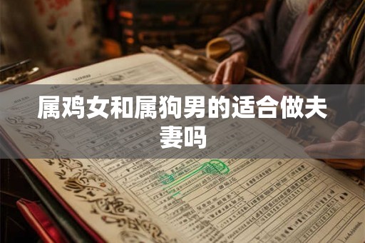 属鸡女和属狗男的适合做夫妻吗