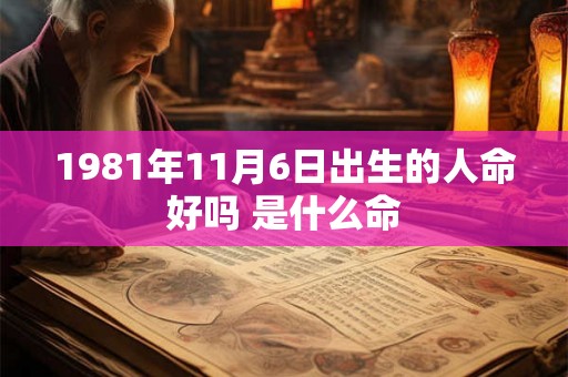 1981年11月6日出生的人命好吗 是什么命