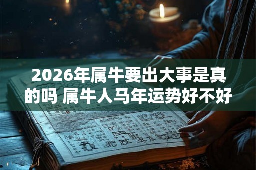 2026年属牛要出大事是真的吗 属牛人马年运势好不好