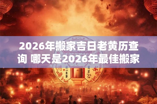 2026年搬家吉日老黄历查询 哪天是2026年最佳搬家吉日 2026年搬家吉日老黄历查询 哪天是2026年最佳搬家吉日