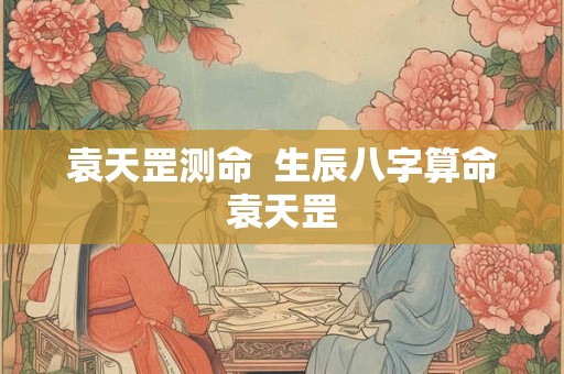 袁天罡测命  生辰八字算命袁天罡