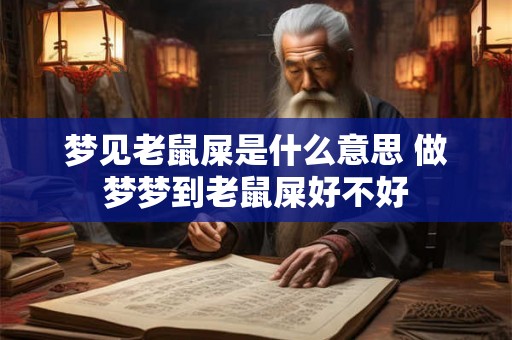 梦见老鼠屎是什么意思 做梦梦到老鼠屎好不好