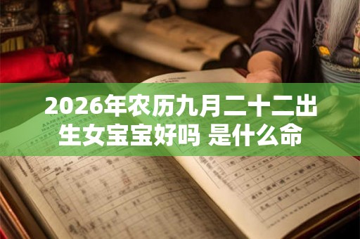 2026年农历九月二十二出生女宝宝好吗 是什么命
