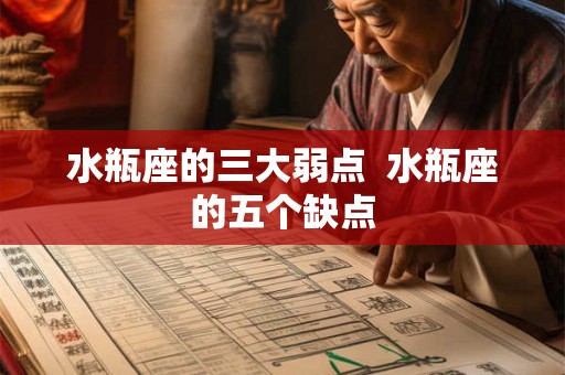 水瓶座的三大弱点  水瓶座的五个缺点