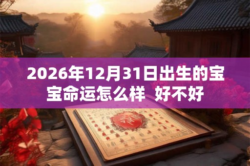 2026年12月31日出生的宝宝命运怎么样  好不好