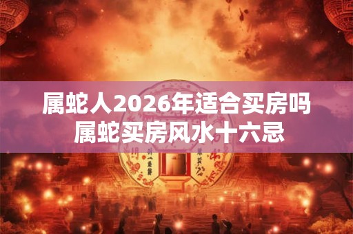 属蛇人2026年适合买房吗 属蛇买房风水十六忌