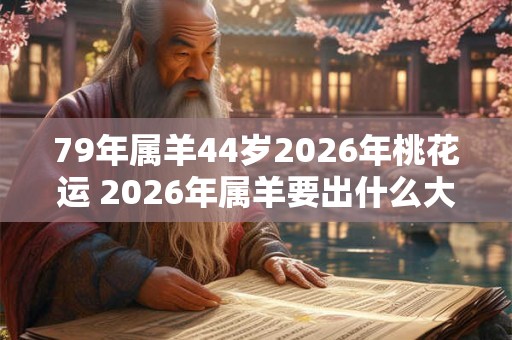 79年属羊44岁2026年桃花运 2026年属羊要出什么大事