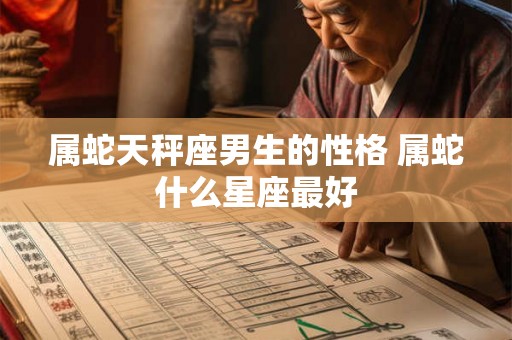 属蛇天秤座男生的性格 属蛇什么星座最好