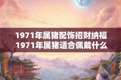 1971年属猪配饰招财纳福 1971年属猪适合佩戴什么饰品招财纳福