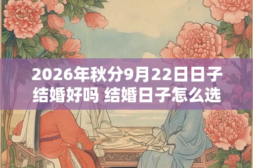 2026年秋分9月22日日子结婚好吗 结婚日子怎么选择 2026年秋分9月22日日子结婚好吗 结婚日子怎么选择