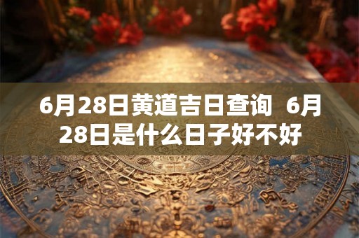 6月28日黄道吉日查询  6月28日是什么日子好不好