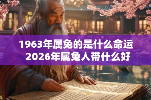 1963年属兔的是什么命运  2026年属兔人带什么好
