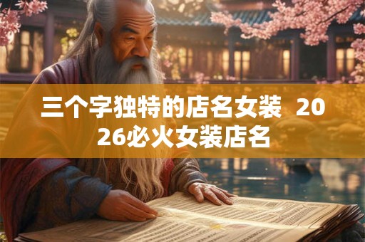 三个字独特的店名女装  2026必火女装店名