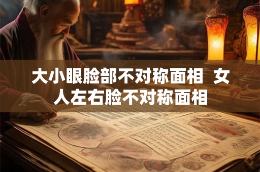 大小眼脸部不对称面相  女人左右脸不对称面相