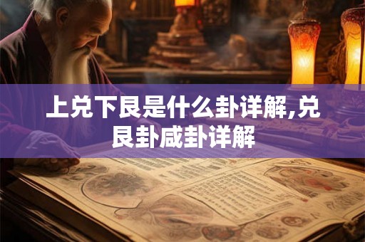 上兑下艮是什么卦详解,兑艮卦咸卦详解