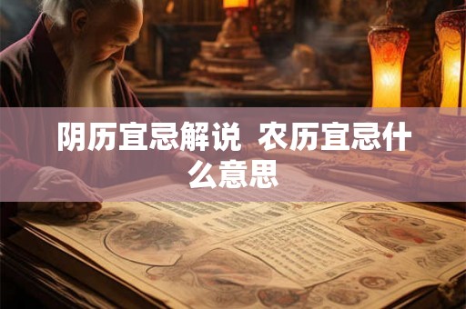 阴历宜忌解说 农历宜忌什么意思 阴历宜忌解说 农历宜忌什么意思