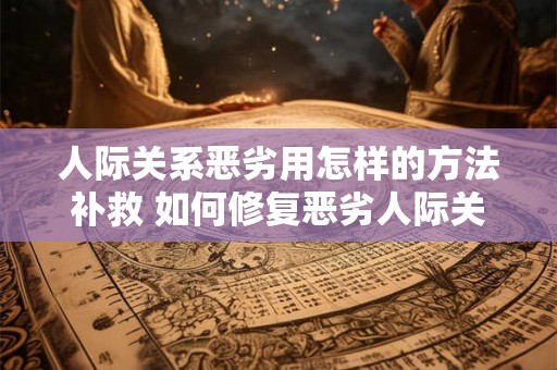 人际关系恶劣用怎样的方法补救 如何修复恶劣人际关系