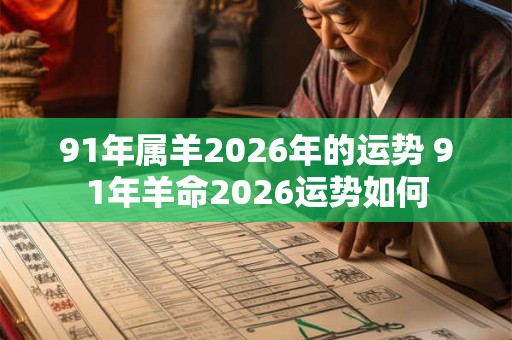 91年属羊2026年的运势 91年羊命2026运势如何