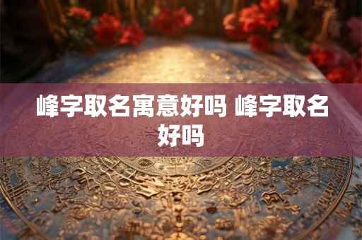 峰字取名寓意好吗 峰字取名好吗