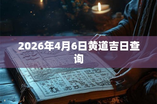 2026年4月6日黄道吉日查询